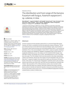 The distribution and host range of the banana Fusarium wilt fungus, Fusarium oxysporum f. sp. cubense, in Asia