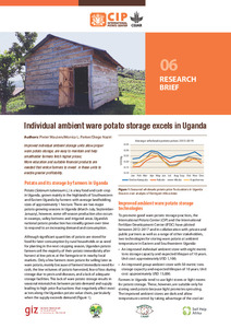 Individual ambient ware potato storage excels in Uganda. Research Brief 06