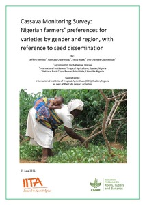 Cassava Monitoring Survey: Nigerian farmers’ preferences for varieties by gender and region, with reference to seed dissemination.