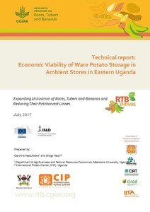 Technical Report: Economic viability of ware potato storage in ambient stores in Eastern Uganda