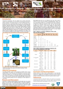 Trait variation in a banana training population for genomic selection.