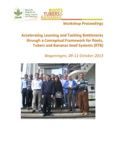 Accelerating Learning and Tackling Bottlenecks through a Conceptual Framework for Roots, Tubers and Bananas Seed Systems (9-11 October 2013, Wageningen, Netherlands).