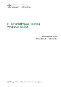 RTB Humidtropics planning workshop report (Amsterdam, the Netherlands, 4-6 Nov 2013).