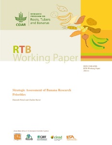 Strategic assessment of banana research priorities.