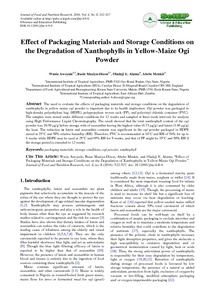 Effect of packaging materials and storage conditions on the degradation of xanthophylls in yellow-maize ogi powder