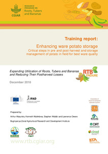 Training report: Enhancing ware potato storage critical steps in pre and post-harvest and storage management of potato in field for best ware quality.