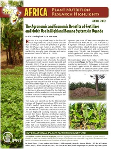 The agronomic and economic benefits of fertilizer and mulch use in highland banana systems in Uganda