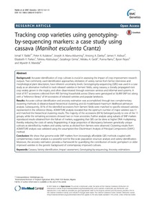Tracking crop varieties using genotypingbysequencing markers: a case study using cassava (Manihot esculenta Crantz)