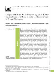 Analyses of labour productivity among small-holder cassava farmers for food security and empowerment in central Madagascar