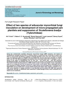 Effect of two species of arbuscular mycorrhizal fungi inoculation on development of micro-propagated yam plantlets and suppression of Scutellonema bradys (Tylenchideae)