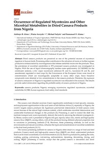 Occurrence of regulated mycotoxins and other microbial metabolites in dried cassava products from Nigeria