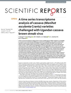 A time series transcriptome analysis of cassava (Manihot esculenta Crantz) varieties challenged with Ugandan cassava brown streak virus