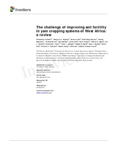 The challenge of improving soil fertility in yam cropping systems of West Africa