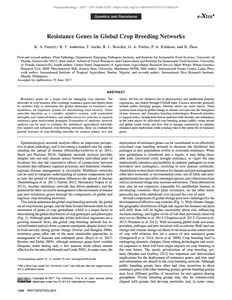 Resistance genes in global crop breeding networks