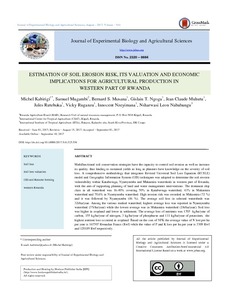 Estimation of soil erosion risk, its valuation and economic implications for agricultural production in western part of Rwanda