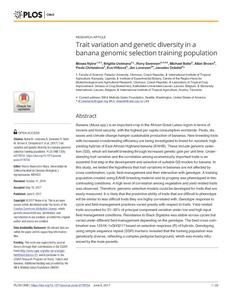 Trait variation and genetic diversity in a banana genomic selection training population