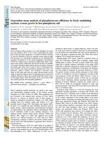 Generation mean analysis of phosphorus-use efficiency in freely nodulating soybean crosses grown in low-phosphorus soil