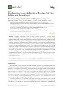 Can parentage analysis facilitate breeding activities in root and tuber crops?