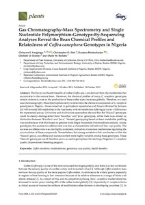 Gas chromatography-mass spectrometry and single nucleotide polymorphism genotype by sequencing analyses reveal the bean chemical profiles and relatedness of Coffea canephora genotypes in Nigeria