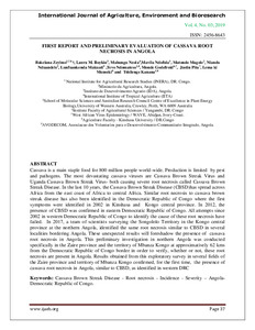 First report and preliminary evaluation of cassava root necrosis in Angola