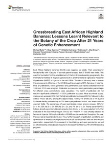 Crossbreeding east African highland bananas: lessons learnt relevant to the botany of the crop after 21 years of genetic enhancement