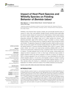 Impact of host plant species and whitefly species on feeding behavior of Bemisia tabaci