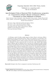 Agro-ecological niche of bacterial wilt (Xanthomonas campestris pv. musacearum) of enset (Ensete ventricosum (Welw.) Cheessman) in Gamo highlands of Ethiopia