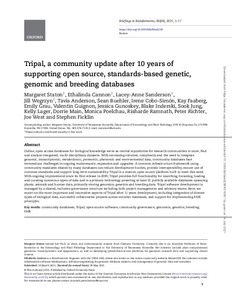 Tripal, a community update after 10 years of supporting open source, standards-based genetic, genomic and breeding databases