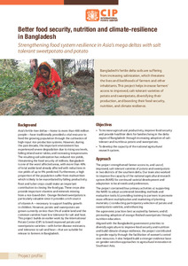 Better food security, nutrition and climate-resilience in Bangladesh. Project profile.