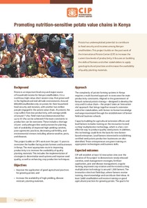 Promoting nutrition-sensitive potato value chains in Kenya. Project profile.