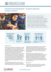 Feed the Future Bangladesh - A systems approach to better nutrition. Project profile.