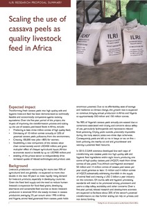 Scaling the use of cassava peels as quality livestock feed in Africa